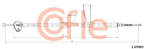 COFLE 1.HY003 Cable Pull, parking brake
