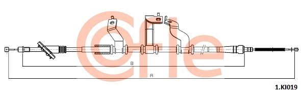 COFLE 1.KI019 Cable Pull, parking brake