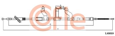Cable Pull, parking brake COFLE 1.KI019