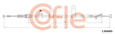 Cable Pull, parking brake COFLE 1.MA005