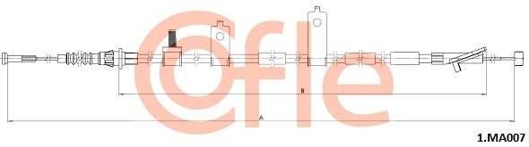 COFLE 1.MA007 Cable Pull, parking brake