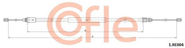 COFLE 1.RE004 Cable Pull, parking brake