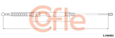 Cable Pull, parking brake COFLE 1.VK002