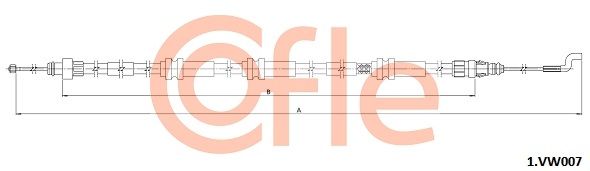 COFLE 1.VK007 Cable Pull, parking brake