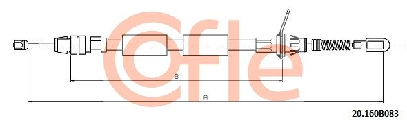 COFLE 20.160B083 Cable Pull, parking brake