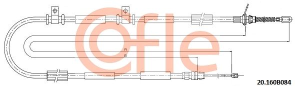 COFLE 20.160B084 Cable Pull, parking brake
