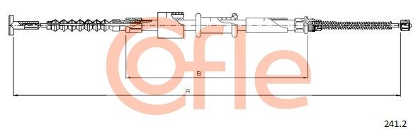 COFLE 241.2 Cable Pull, parking brake