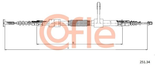 COFLE 251.34 Cable Pull, parking brake