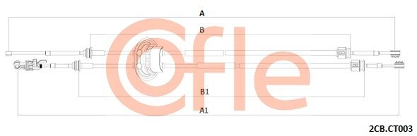 COFLE 2CB.CT003 Cable Pull, manual transmission