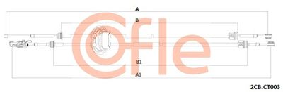 Cable Pull, manual transmission COFLE 2CB.CT003