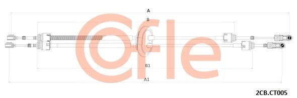 COFLE 2CB.CT005 Cable Pull, manual transmission