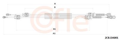 Cable Pull, manual transmission COFLE 2CB.DA001