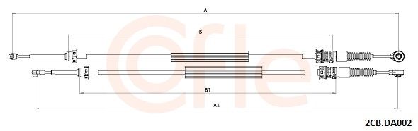 COFLE 2CB.DA002 Cable Pull, manual transmission