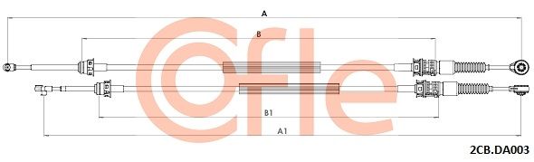 COFLE 2CB.DA003 Cable Pull, manual transmission