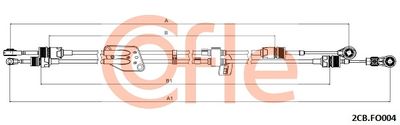 Cable Pull, manual transmission COFLE 2CB.FO004