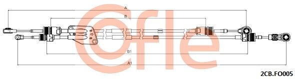 COFLE 2CB.FO005 Cable Pull, manual transmission