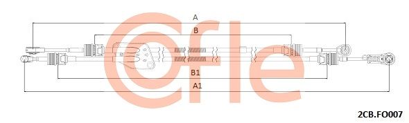 COFLE 2CB.FO007 Cable Pull, manual transmission