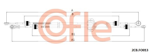 COFLE 2CB.FO013 Cable Pull, manual transmission