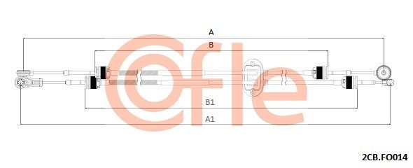 COFLE 2CB.FO014 Cable Pull, manual transmission