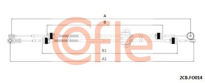Cable Pull, manual transmission COFLE 2CB.FO014