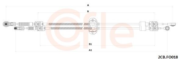 COFLE 2CB.FO018 Cable Pull, manual transmission