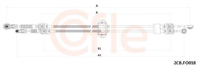 Cable Pull, manual transmission COFLE 2CB.FO018