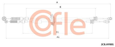 Cable Pull, manual transmission COFLE 2CB.HY001
