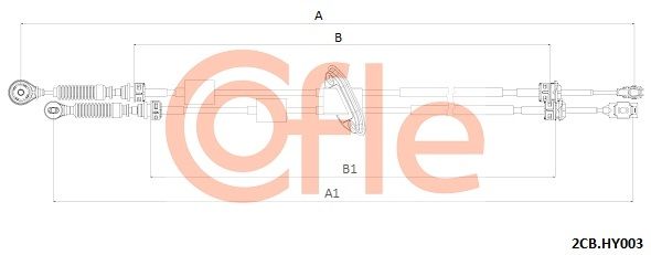 COFLE 2CB.HY003 Cable Pull, manual transmission