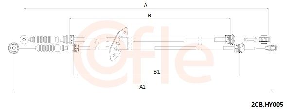 COFLE 2CB.HY005 Cable Pull, manual transmission
