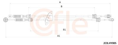 Cable Pull, manual transmission COFLE 2CB.HY005
