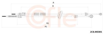 Cable Pull, manual transmission COFLE 2CB.ME001