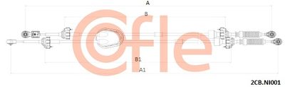 Cable Pull, manual transmission COFLE 2CB.NI001