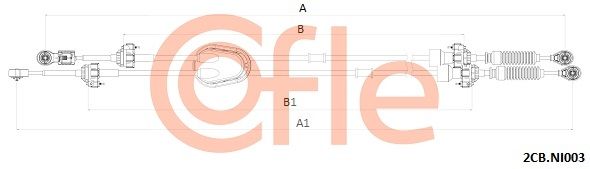 COFLE 2CB.NI003 Cable Pull, manual transmission