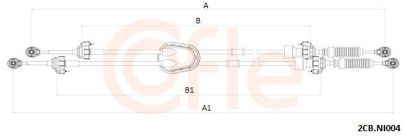 COFLE 2CB.NI004 Cable Pull, manual transmission