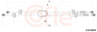Cable Pull, manual transmission COFLE 2CB.NI004