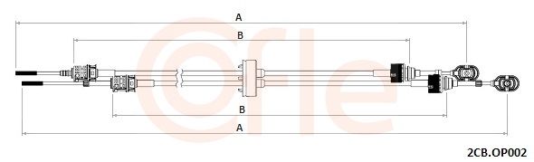 COFLE 2CB.OP002 Cable Pull, manual transmission