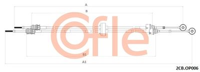 Cable Pull, manual transmission COFLE 2CB.OP006