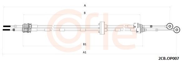 COFLE 2CB.OP009 Cable Pull, manual transmission