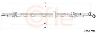 Cable Pull, manual transmission COFLE 2CB.OP009