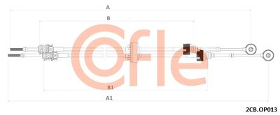 Cable Pull, manual transmission COFLE 2CB.OP013