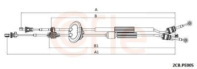 Cable Pull, manual transmission COFLE 2CB.PE005