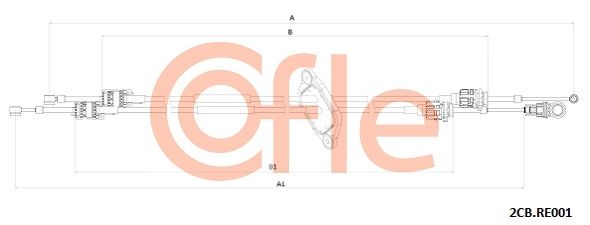 COFLE 2CB.RE001 Cable Pull, manual transmission