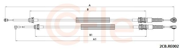 COFLE 2CB.RE002 Cable Pull, manual transmission