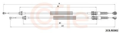 Cable Pull, manual transmission COFLE 2CB.RE002