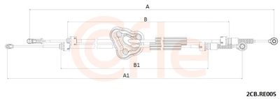 Cable Pull, manual transmission COFLE 2CB.RE005