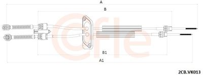Cable Pull, manual transmission COFLE 2CB.VK013