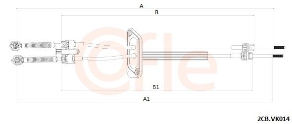 COFLE 2CB.VK014 Cable Pull, manual transmission