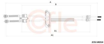 Cable Pull, manual transmission COFLE 2CB.VK014
