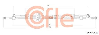 Cable Pull, manual transmission COFLE 2CB.FD021