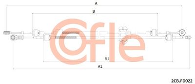 Cable Pull, manual transmission COFLE 2CB.FD022